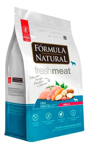 Ração Fórmula Natural Fresh Meat Cães Raças Médias Adultos Frango 12kg