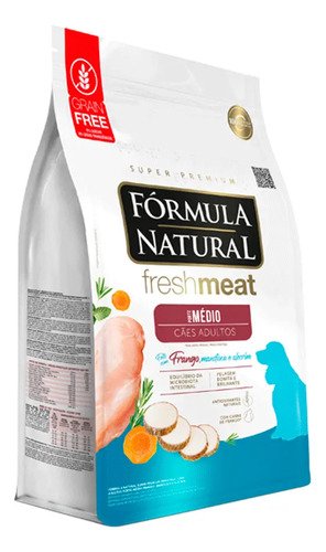 Ração Fórmula Natural Fresh Meat Cães Raças Médias Adultos Frango 12kg