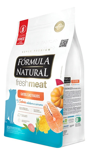 Racao formula natural fresh meat gato castrado salmao 101kg