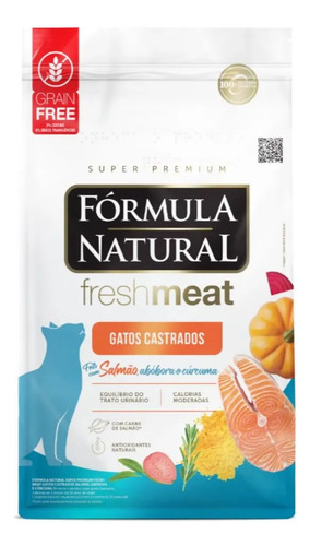 Ração Fórmula Natural Fresh Meat Gato Castrado Salmão 10,1kg