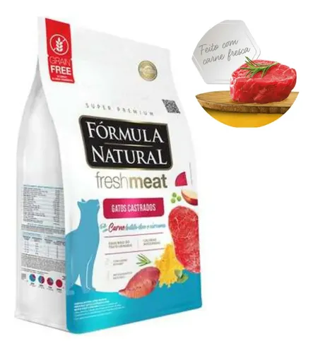 Ração Fresh Meat Gatos Castrados Sabor Carne 10,1 Kg