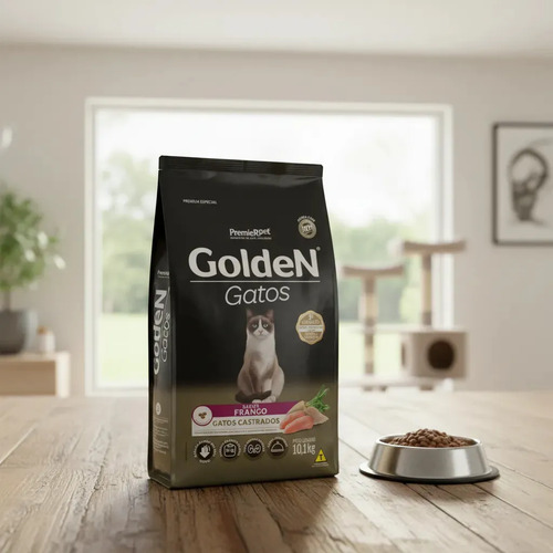 Ração Golden gatos castrados sabor frango 10kg
