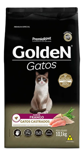 Ração Golden gatos castrados sabor frango 10kg