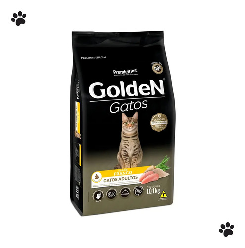 Raçao Golden Premium para gato adulto sabor frango de 10.1 kg