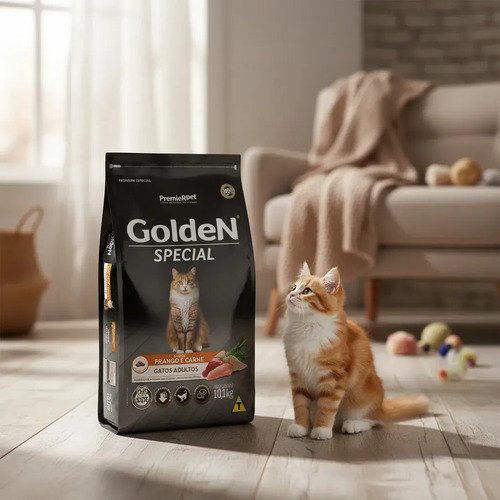 Ração Golden Special Gatos Adultos Frango E Carne 10,1 Kg