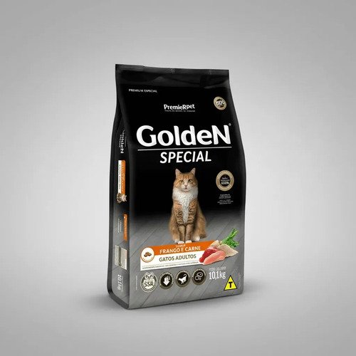Ração Golden Special Gatos Adultos Frango E Carne 10,1 Kg