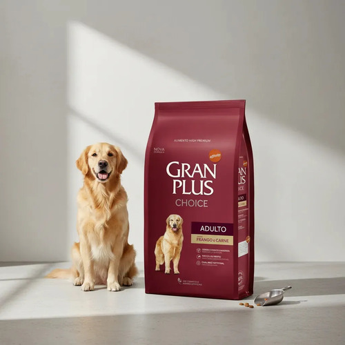Ração Gran Plus Choice Adultos Sabor Frango E Carne 15kg