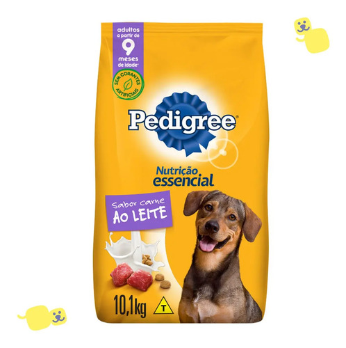 Ração Pedigree Adulto Nutrição Essencial Ao Leite 10kg