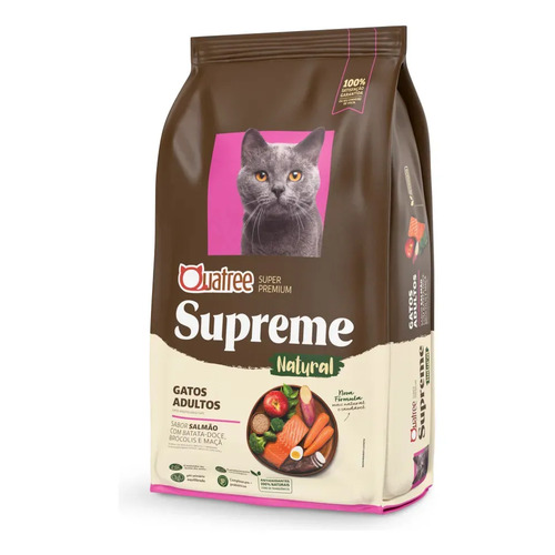 Racao quatree supreme gatos adultos salmao batata doce 101kg 1 2