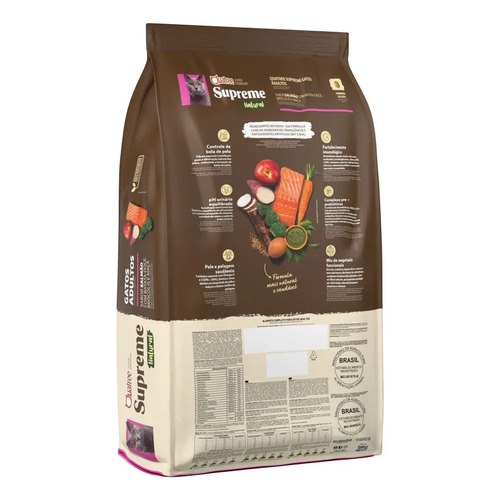 Ração Quatree Supreme Gatos Adultos Salmão Batata Doce 10,1kg
