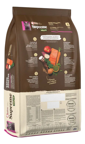 Ração Quatree Supreme Gatos Adultos Salmão Batata Doce 10,1kg