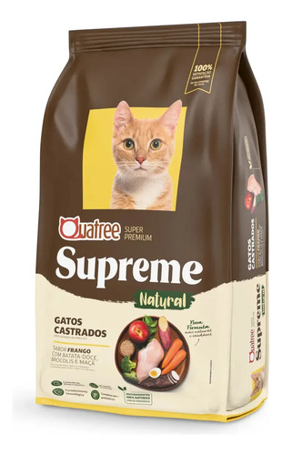 Racao quatree supreme gatos castrados frango 101kg