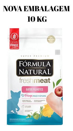 Racao seca formula natural fresh meat gatos filhotes frango