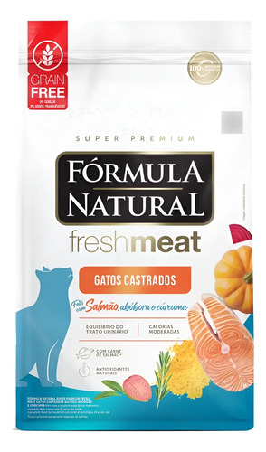Ração Seca Fórmula Natural Gatos Castrados Adultos Salmão 10 Kg