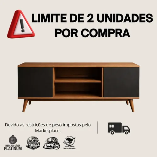 Rack Estante Industrial Mdp 120x60 Com Espaço Pra Decoração