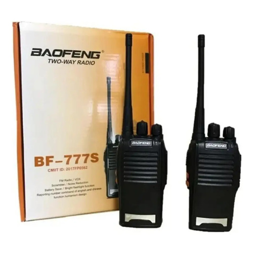 Radio comunicador baofeng bf 777s 16 canais 5w 6km uhfvhffm 1