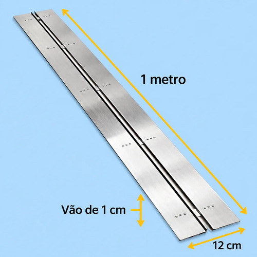 Ralo Oculto Invisivel Para Piscina Borda 1m Linear