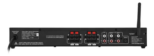 Receiver Amplificador Taramps THS 6000 de 400W RMS para 4 Canais, com Bluetooth e USB