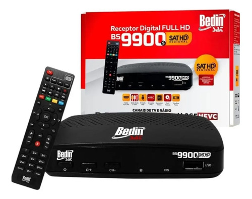 Receptor parabolica digital tv conversor audio video bs990s