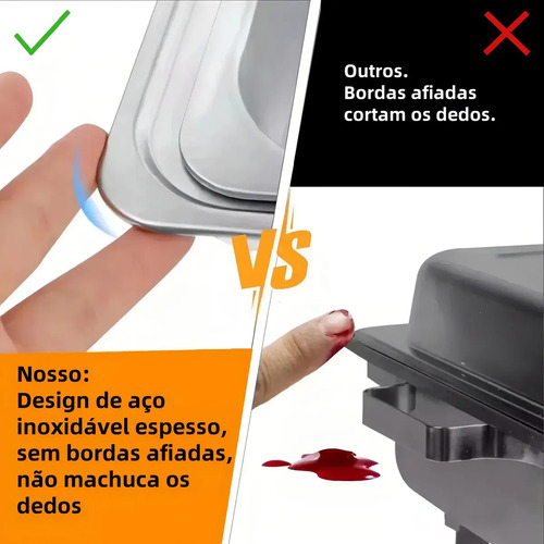 Rechaud Retangular 11 Litros Com 2 Cubas 1/2 Banho Maria Gourmet Self Service Buffet Festa