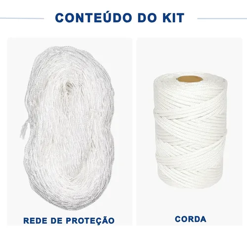 Rede 2,00x10,00 Tela De Proteção Para Sacadas (rede E Corda)