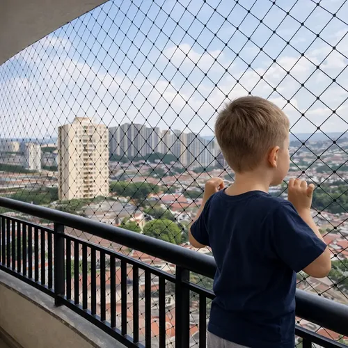 Rede 2,00x10,00 Tela De Proteção Para Sacadas (rede E Corda)