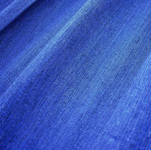 Rede Dormir Descanso Casal Tecido Algodão Resistente Jeans Cor Azul