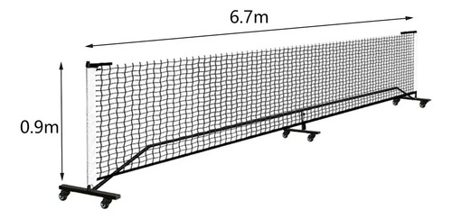 Rede Portátil Com Rodas Profissional De Pickleball + Bolsa