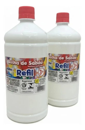 Refil bolha de sabao kit com 2 diversao garantida