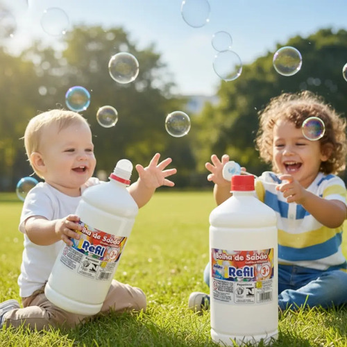 Refil Bolha De Sabão Kit Com 2 - Diversão Garantida