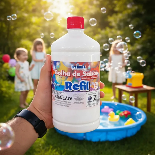 Refil de bolhas de sabao para diversao sem fim de 1 litro