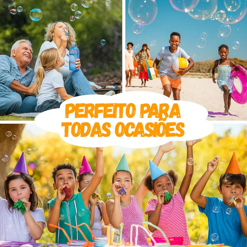 Refil De Bolhas De Sabão Para Diversão Sem Fim De 1 Litro