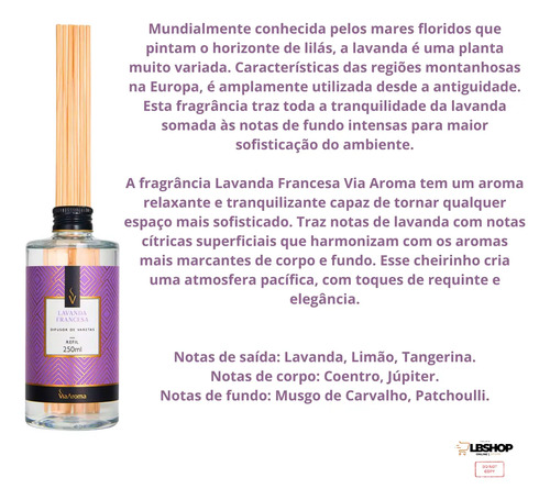 Refil Difusor De Varetas 250ml Via Aroma Mais Vendidos