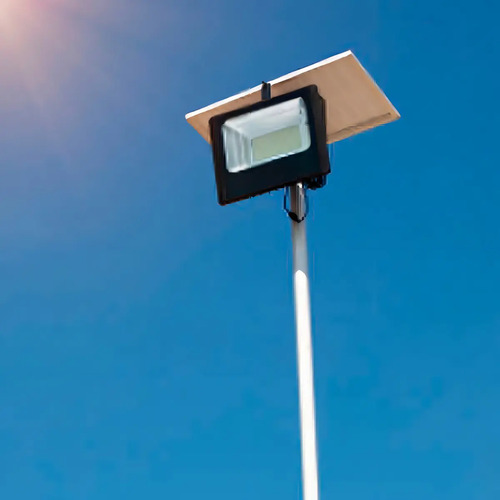 Refletor Solar 400w Placa Bateria Prova Dágua Led Holofote Carcaça Preto Luz Branco-frio
