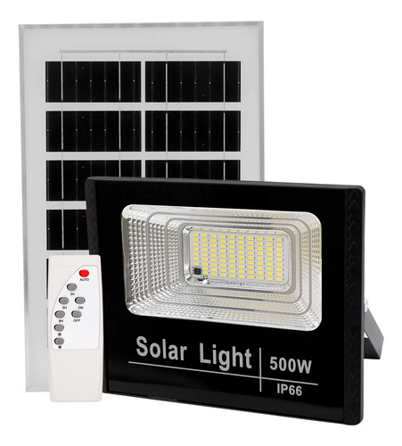 Refletor Solar Led Holofote 400w Placa Bateria Prova Dágua