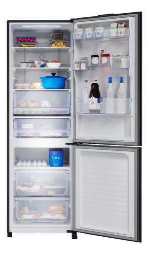 Refrigerador Panasonic 407l Black Glass Nr-bb41gv2b Preto