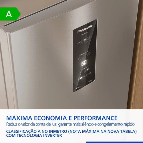 Refrigerador Panasonic 475l Aco Escovado Nr-bb64pv2x Aço Escovado