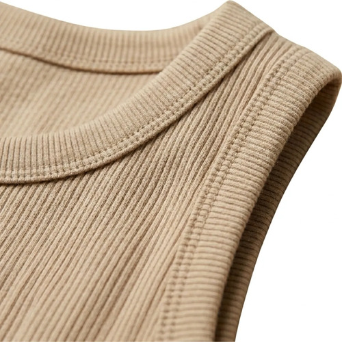 Regata Feminina Canelada Ribana Blusa Básica Algodão Premium