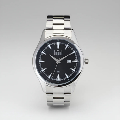 Relogio analogico berlim masculino prata e preto dumont prat