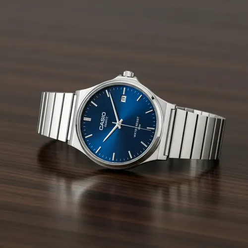 Relogio casio a180 vintage redondo premium edicao prata azul