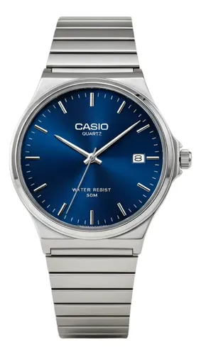 Relógio Casio A180 Vintage Redondo Premium Edição Prata Azul