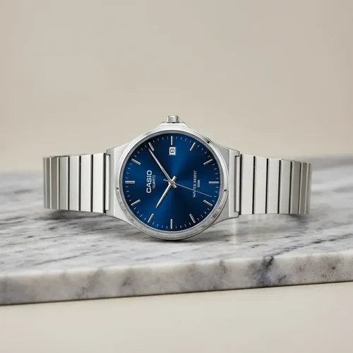 Relógio Casio A180 Vintage Redondo Premium Edição Prata Azul