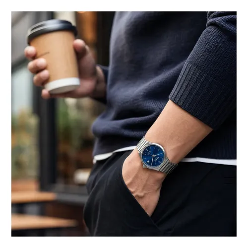 Relógio Casio A180 Vintage Redondo Premium Edição Prata Azul