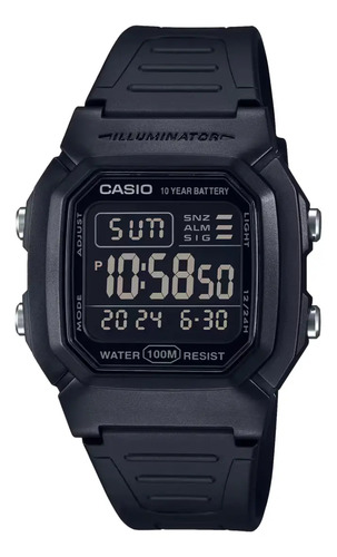 Relogio casio masculino digital negativo w 800h 1bvdf
