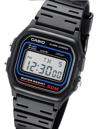 Relogio casio masculino digital preto de resina w 59 1vq