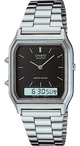 Relogio casio unissex vintage prata aq 230a 1dmq
