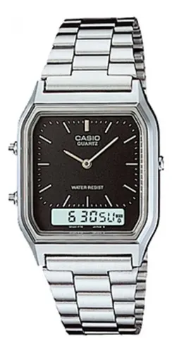 Relogio casio unissex vintage prata aq 230a 1dmq