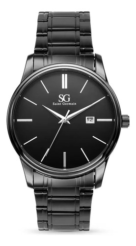 Relogio chroma masculino preto saint germain classico caixa