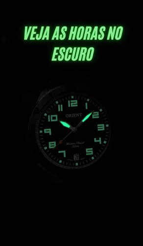 Relógio de pulso Orient MBSS1155A com correia de aço inoxidável cor prata - fundo preto