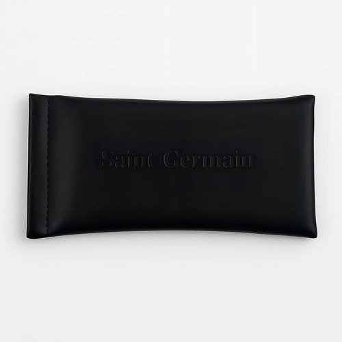 Relógio Feminino Dourado Saint Germain 24mm Correia Preta Caixa Dourada Fundo Branco Elegante Clássico Delicado